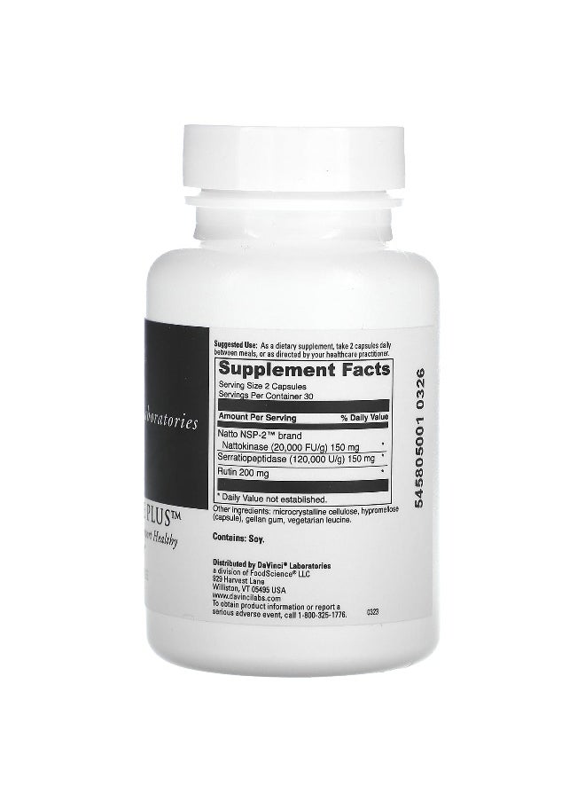 DaVinci Laboratories DaVinci Laboratories, Nattokinase Plus, 60 Capsules  - Image 2
