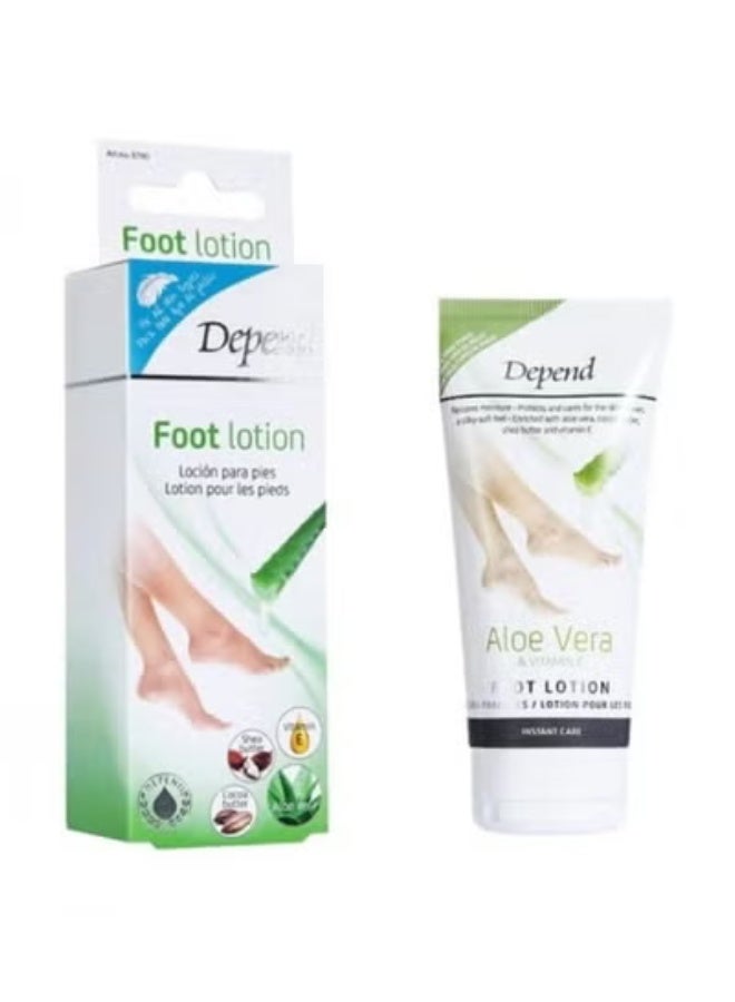 Depend Foot Lotion with Aloe Vera Oil and Vitamin E 75ml