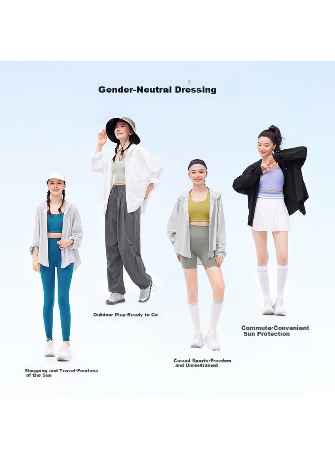 Vvc Cheng Yi Same Style Sun Protection Shirt Women'S Shirt Summer Uv Protection Loose Casual All-Match Hooded Jacket Obsidian Black L - Image 3