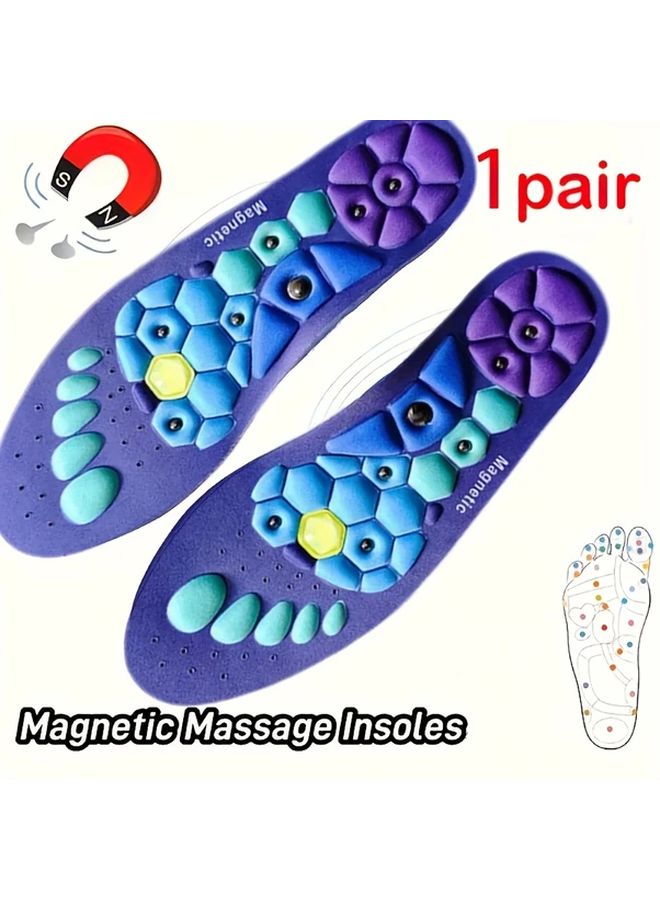 Magnetic Massage Insoles Size S EU 35 39 For Arch Support Improved Circulation Plantar Fasciitis Flat Feet Fallen Arches Non Slip EVA Shoe Inserts Men Women Compatible Sneakers Boots - Image 3