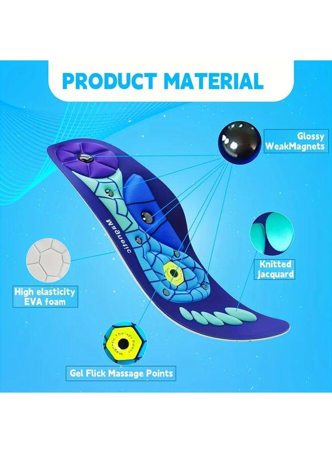 Magnetic Massage Insoles Size S EU 35 39 For Arch Support Improved Circulation Plantar Fasciitis Flat Feet Fallen Arches Non Slip EVA Shoe Inserts Men Women Compatible Sneakers Boots - Image 4