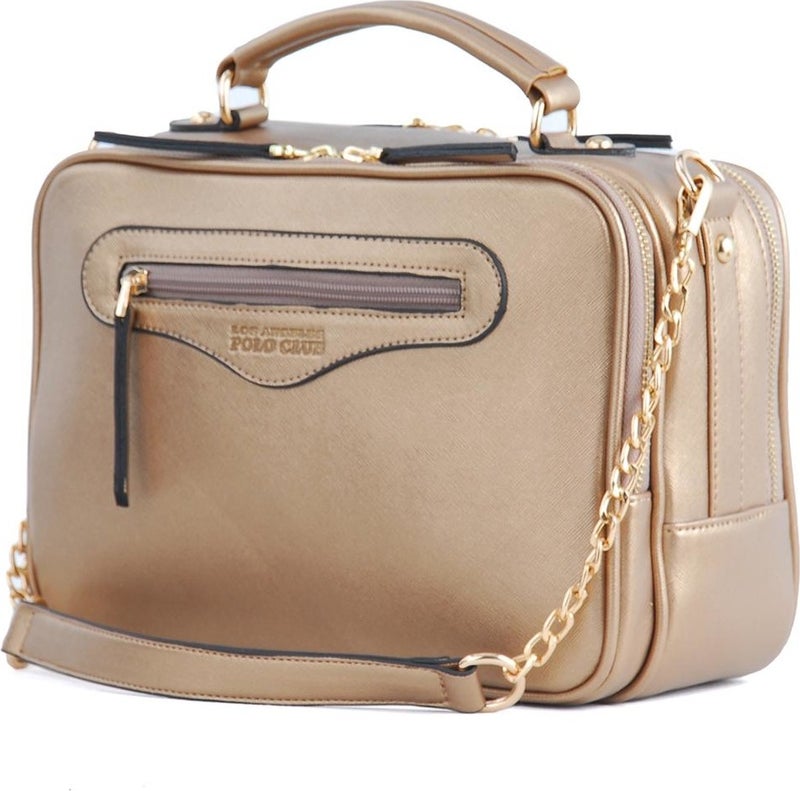 Los Angeles Polo Club 6341 Long Strap Women's Bag Gold  - Image 3