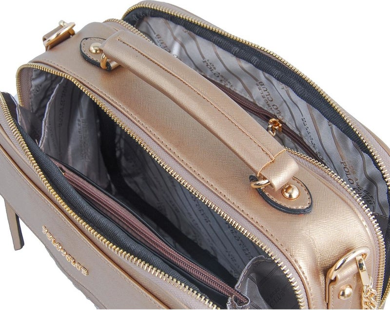Los Angeles Polo Club 6341 Long Strap Women's Bag Gold  - Image 5