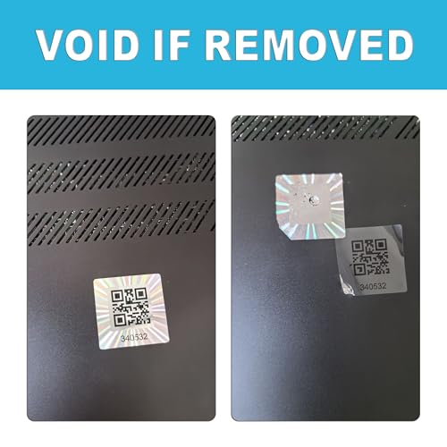 TLK&FBB 380pcs Hologram QR Code Labels, Tamper-evident Security Seal Sticker,Warranty Void Tamper Proof Labels with Unique Sequential Serial Numbering（1X1 inch) - Image 4