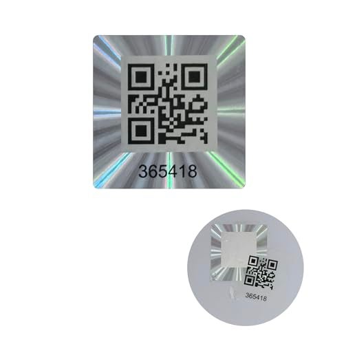 TLK&FBB 380pcs Hologram QR Code Labels, Tamper-evident Security Seal Sticker,Warranty Void Tamper Proof Labels with Unique Sequential Serial Numbering（1X1 inch) - Image 1