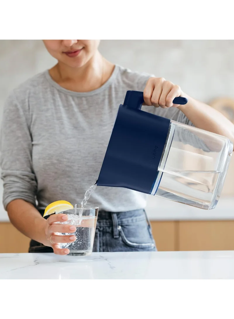 LARQ LARQ Pitcher PureVis 1.9L/ 8-Cup | Self-Cleaning UV Water Filter Pitcher for Tap and Drinking Water | Removes Chlorine, PFAS, PFOS, and More | Plant-Based Carbon Filter - Blue