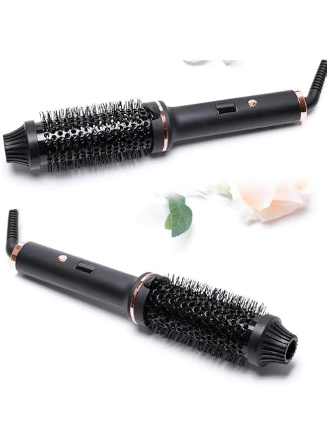 Thermal Brush,1.5 in Curling Brush Curling Iron Heated Curling Brush Volumizing Brush,Ceramic Tourmaline Ionic Curling Comb 110-240V Travel Curling Iron, LCD Display 10 Temperatures Heated Round Bru - Image 1