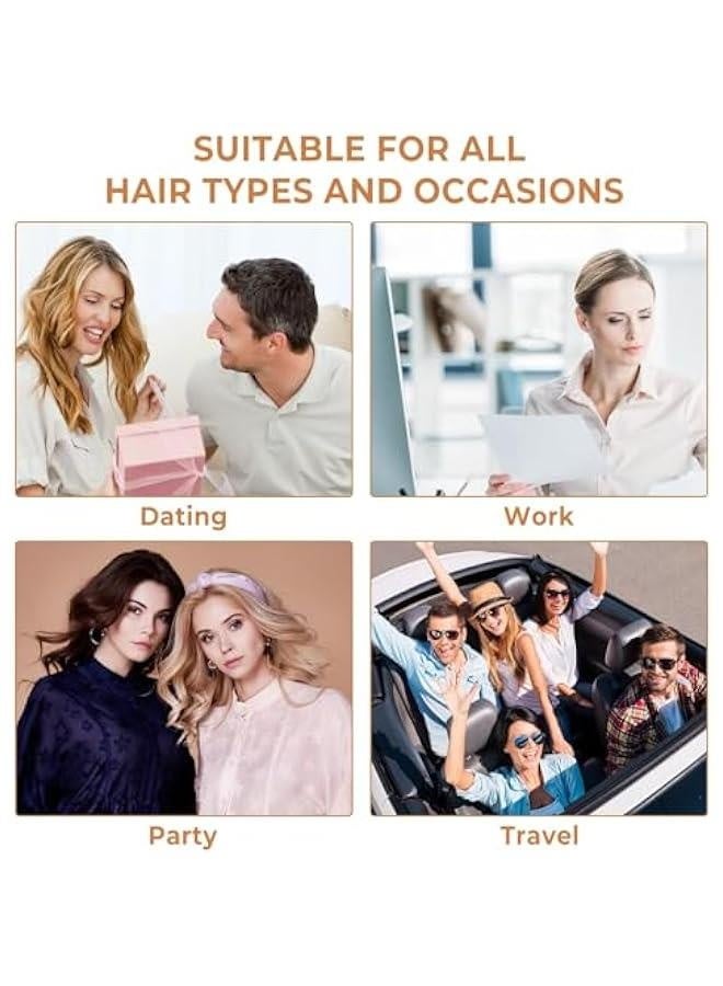 Thermal Brush,1.5 in Curling Brush Curling Iron Heated Curling Brush Volumizing Brush,Ceramic Tourmaline Ionic Curling Comb 110-240V Travel Curling Iron, LCD Display 10 Temperatures Heated Round Bru - Image 2