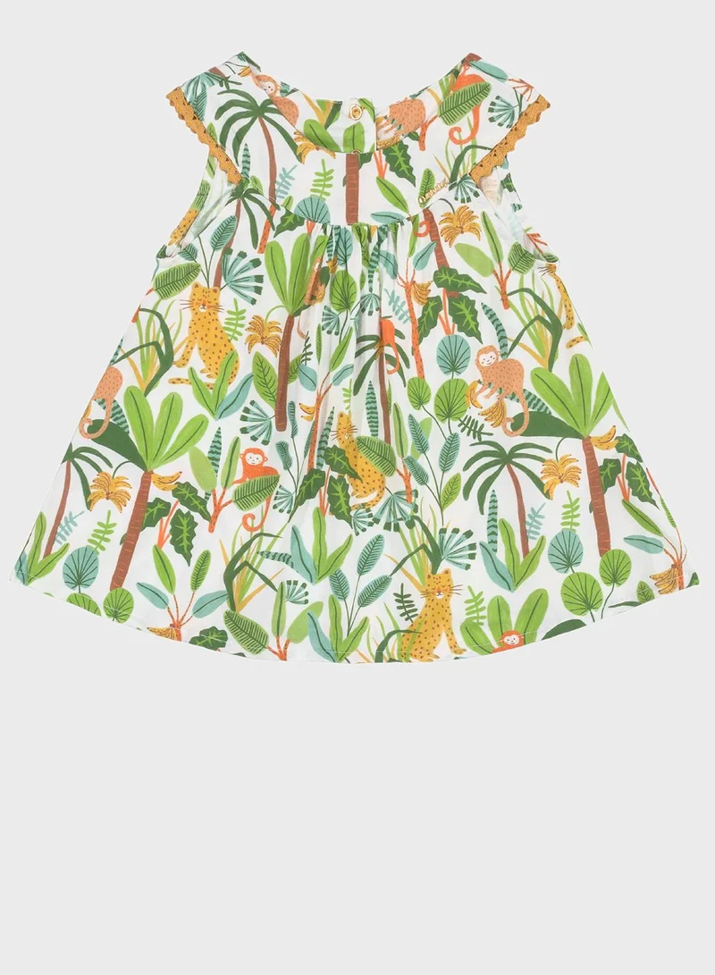 Up Baby Infant Printed Dress And Underwear Set