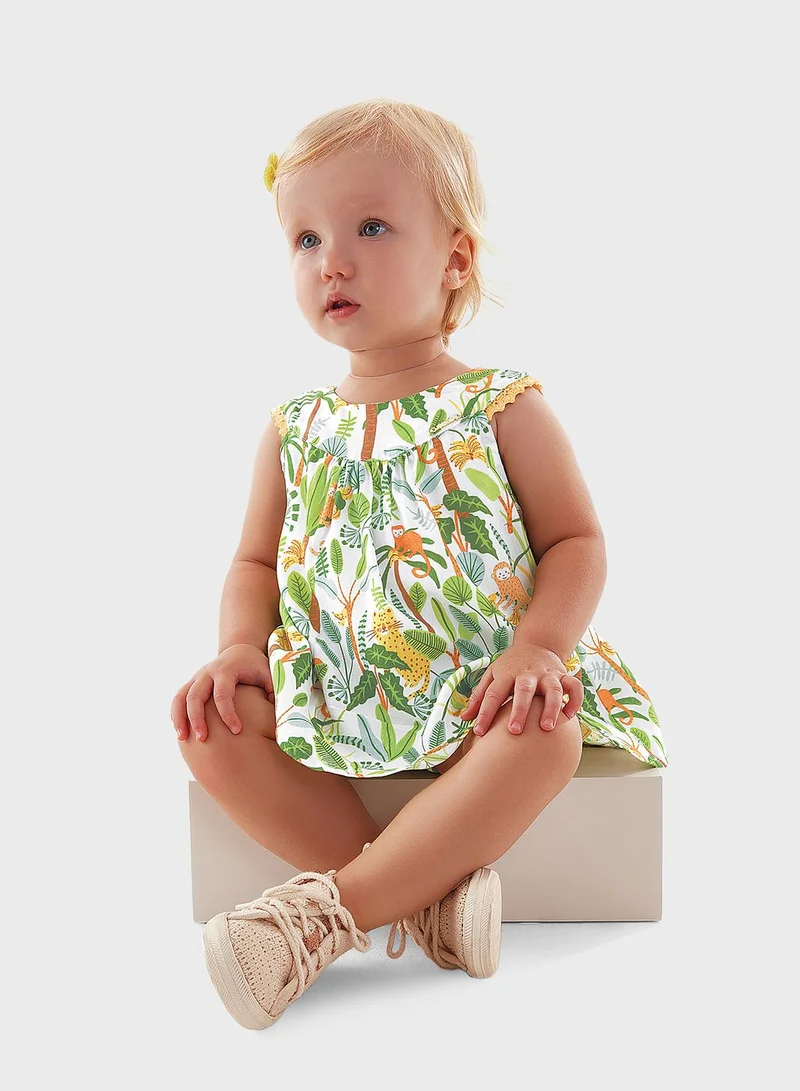 Up Baby Infant Printed Dress And Underwear Set