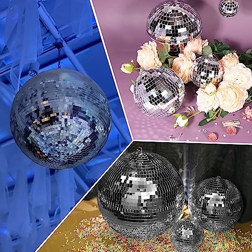 PP OPOUNT 2360 PCS Disco Tiles, 5 x 5 mm Self Adhesive Mirror Tiles, Real Glass Disco Ball Tiles for Crafts, DIY Disco Ball, Photo Frame, Art Collage, Interior Decoration (Silver-Gray) - Image 2