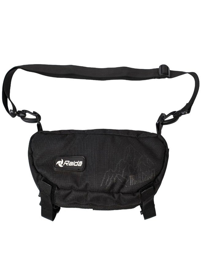 Raida Trailcraft Handlebar Bag - Compact, Rugged 600D Cordura® with YKK Zippers, Universal Handlebar Mount, Sling Convertible. Perfect for Daily Rides & Trail Adventures. - Image 1
