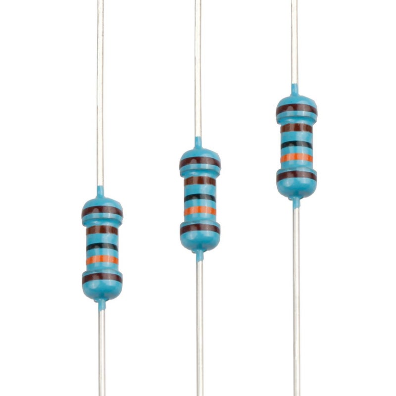 EDGELEC Store 100pcs 1.3K ohm Resistor 1/4w (0.25 Watt) ±1% Tolerance Metal Film Fixed Resistor, Multiple Values of Resistance Optional - Image 1