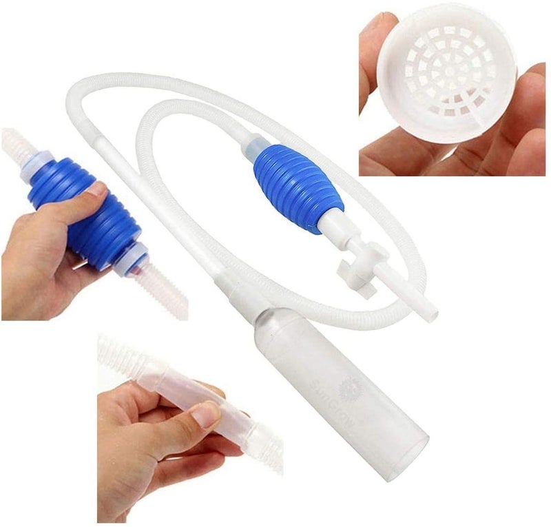 colourful - Aquarium Gravel Cleaning Syphon Fish Tank Water Siphon Pump Water Changer Tool (Gravel Cleaner, Tap Model Syphon Pump) - Image 1