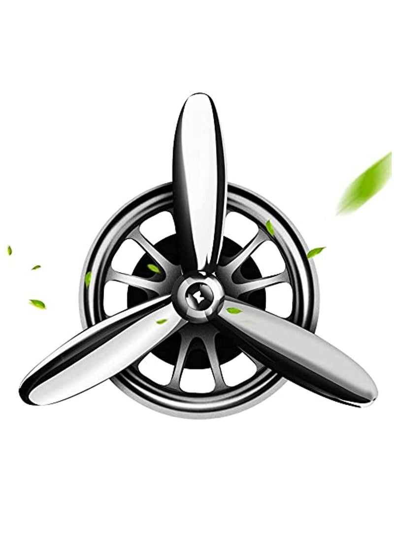 KASTWAVE Car Air Fresheners Vent Clip Essential Oil Car Fragrance Diffuser Vent Clip Car Decoration Car Purifier Air Force I Spin Propeller Gift Silver - Image 1