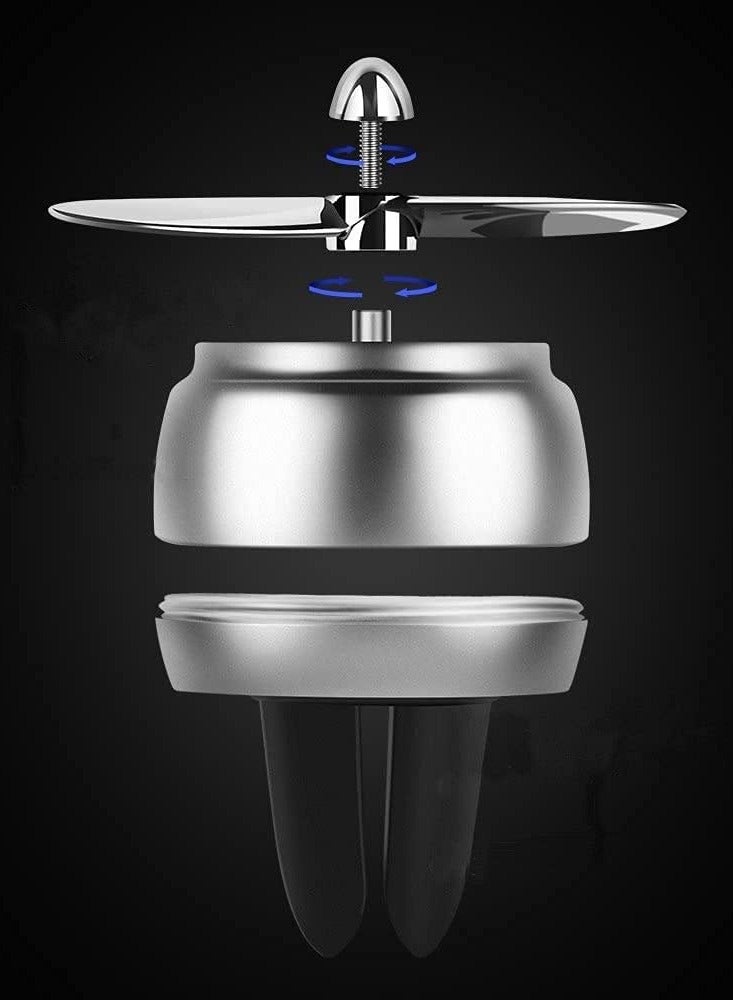 KASTWAVE Car Air Fresheners Vent Clip Essential Oil Car Fragrance Diffuser Vent Clip Car Decoration Car Purifier Air Force I Spin Propeller Gift Silver - Image 3