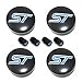 JULOPO 4PCS Car Wheel Center Cap 54mm Compatible with st line Wheel Center Covers Black Blue - Image 2
