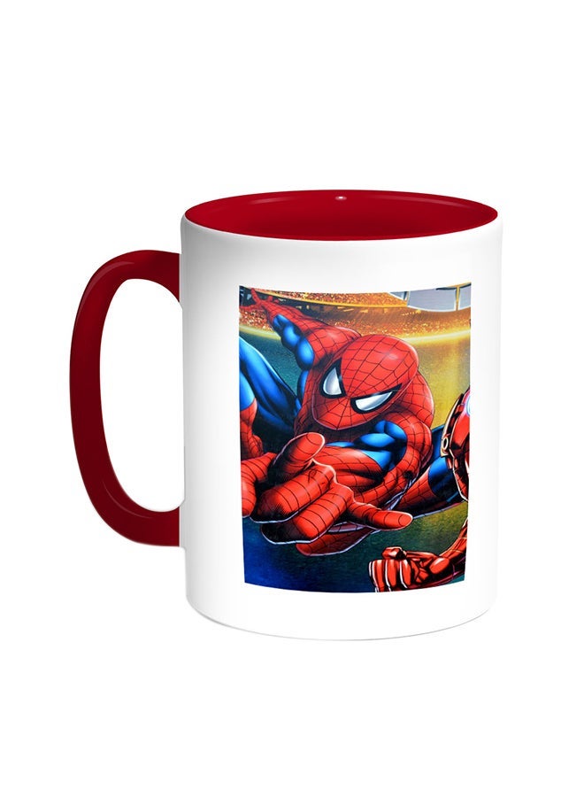 RYN Spiderman Printed Coffee Mug Red/White 11ounce