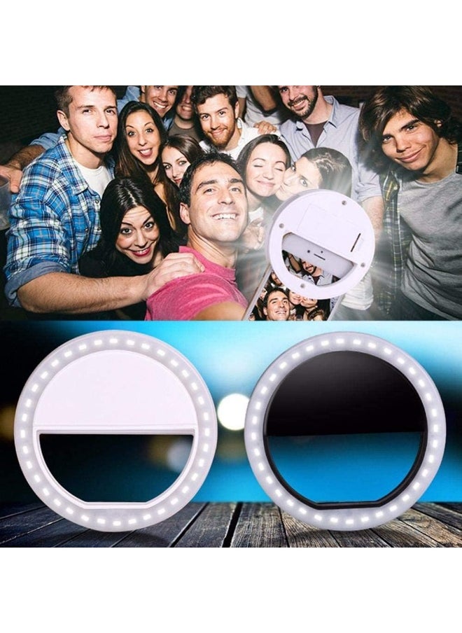 Generic Portable Selfie Ring Light for Mobile Phone, LED Flash Fill Light, Camera Selfie Lamp – Black  - Image 4