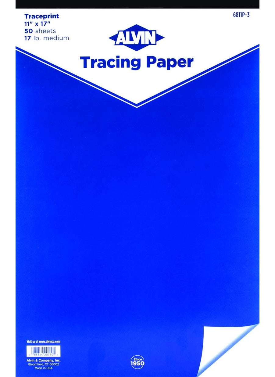 Alvin Alvin Tracing Paper 50Sheet Pad 11 x 17 6811P3 