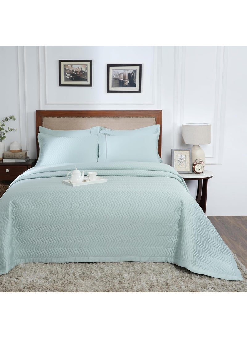 maspar maspar Colorart Penelope Misty Aqua Quilted Double Quilt  - Image 2