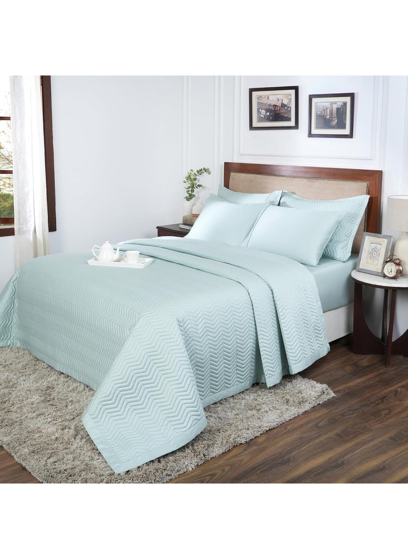 maspar maspar Colorart Penelope Misty Aqua Quilted Double Quilt  - Image 3