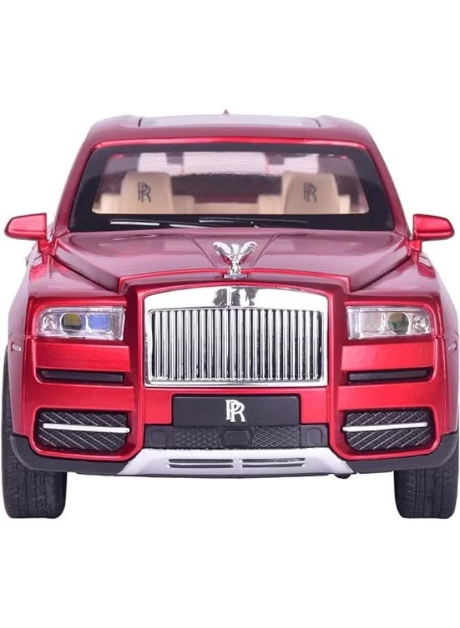 رويس سيارة كولينان 2022 كبيرة الحجم مصنوعة من المعدن المصبوب بمقياس 1:22، مزودة بستة أبواب قابلة للفتح، وآلية سحب للخلف، ومصابيح أمامية وخلفية عاملة. - Image 2