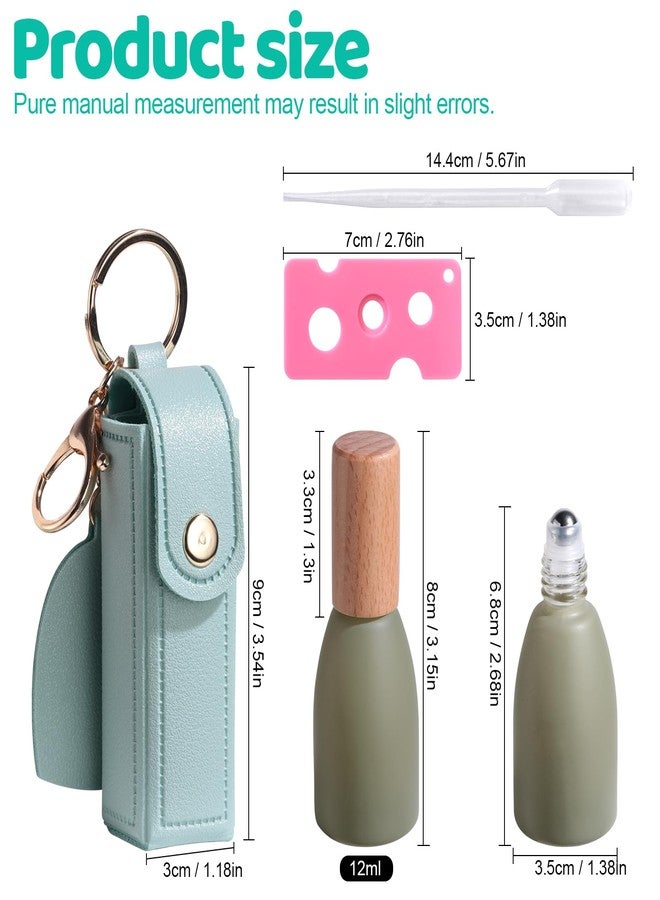 JPNK Essential Oils Roll-on Bottles with Stainless Steel Roller Balls for Aromatherapy and Perfumes with Portable Small Bag Pack of 4 - Image 3