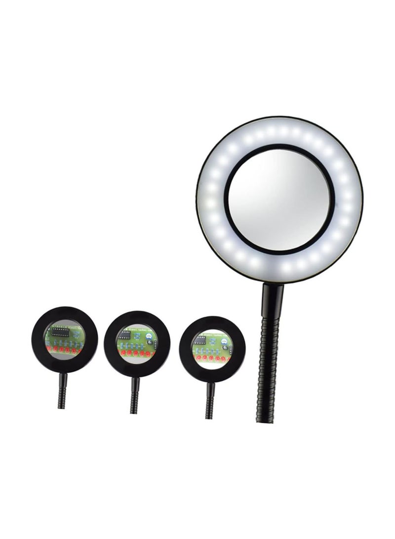 LED Desk Lamp Hobbies Repairing Magnifier Workbench Lamp Magnifying Glass Table Lamp Magnifying Glass Light Welding Light Black Desktop Light Stand LED Magnifier Lamp Table Lamp
