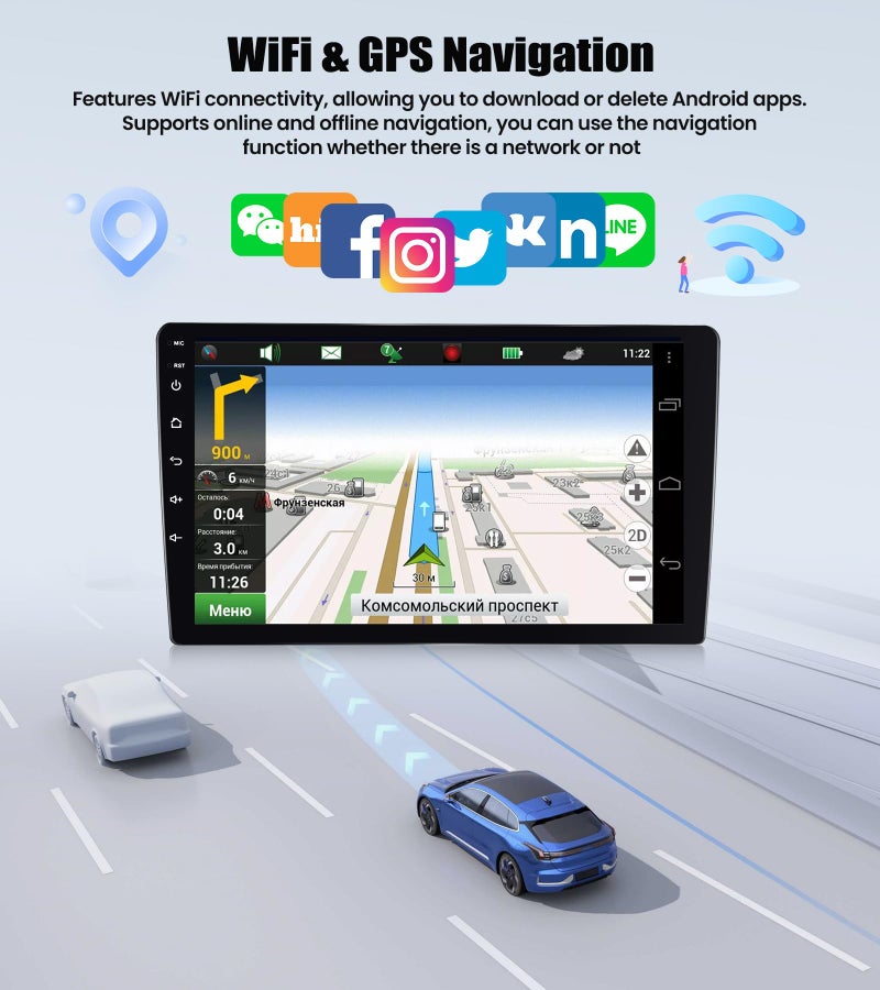 SIXWIN 4G+64G Android Car Stereo for BMW Mini Cooper Countryman/Clubman 2011-2013 9 Inch Touch Screen with CarPlay Android Auto Mirror Link UI Bluetooth FM GPS Navigation WiFi SWC Backup Camera MIC - Image 4