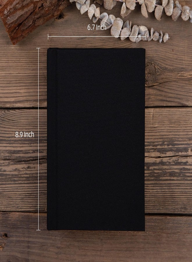 Pssoss Small 4x6 Photo Album with Writing Space Holds 20 Photos Ideal for Wedding Theme-Album and Baby Photo Album (Black) - Image 2