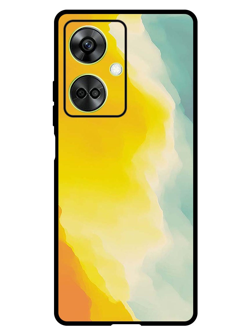 Theodor Protective Case Anti Scratch Shock Proof Bumper Cover For OnePlus Nord CE 3 Shades Of Blue Yellow Orange - Image 1