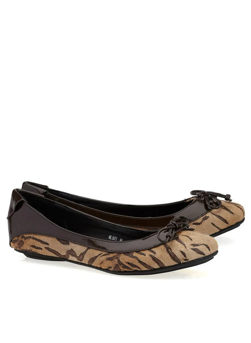 Ginger Zebra Print Ballerina