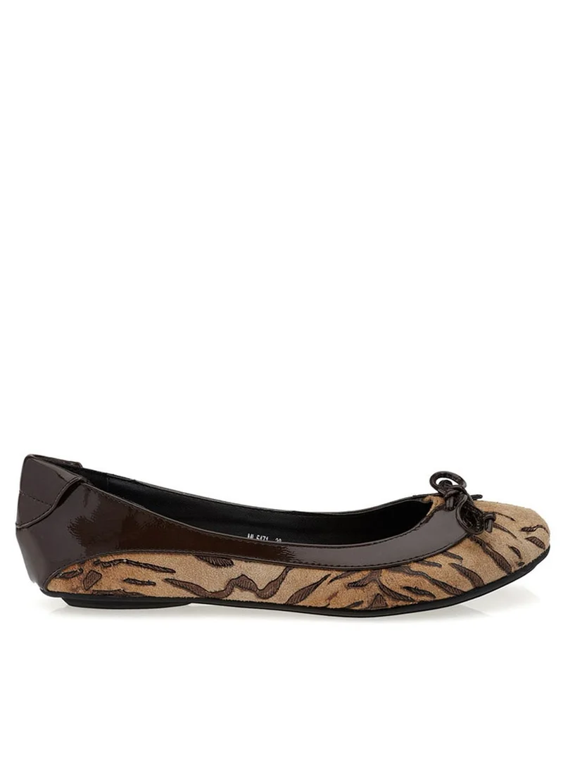 Ginger Zebra Print Ballerina