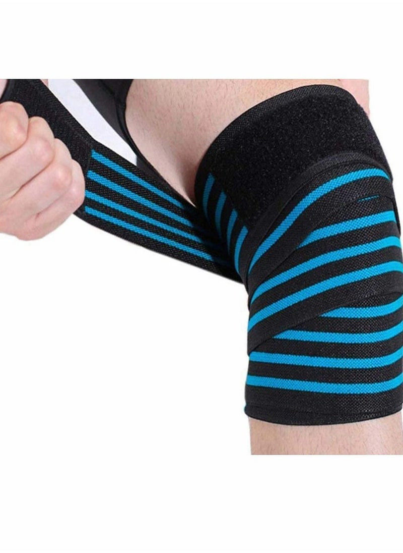 Y&D Knee Wrap, Compression Elasticity Weightlifting Squat Fitness Strap Leg Thigh Calf Shin Support Brace Protector Basketball Sport Tape Band Guard Arthritis Tendonitis Pain-relief for Men Women  - Image 2