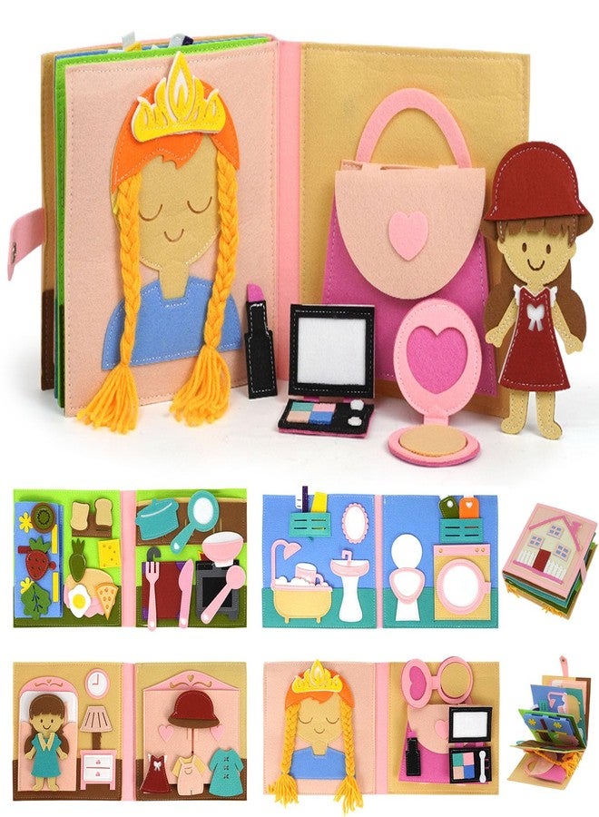 AIXMEET Toddler Busy Board, Sensory Busy Board for Toddlers 3456 Year Old, Montessori Felt Quite Book Preschool Early Learning Educational Travel Toys Autism Sensory Cloth Book - Image 1