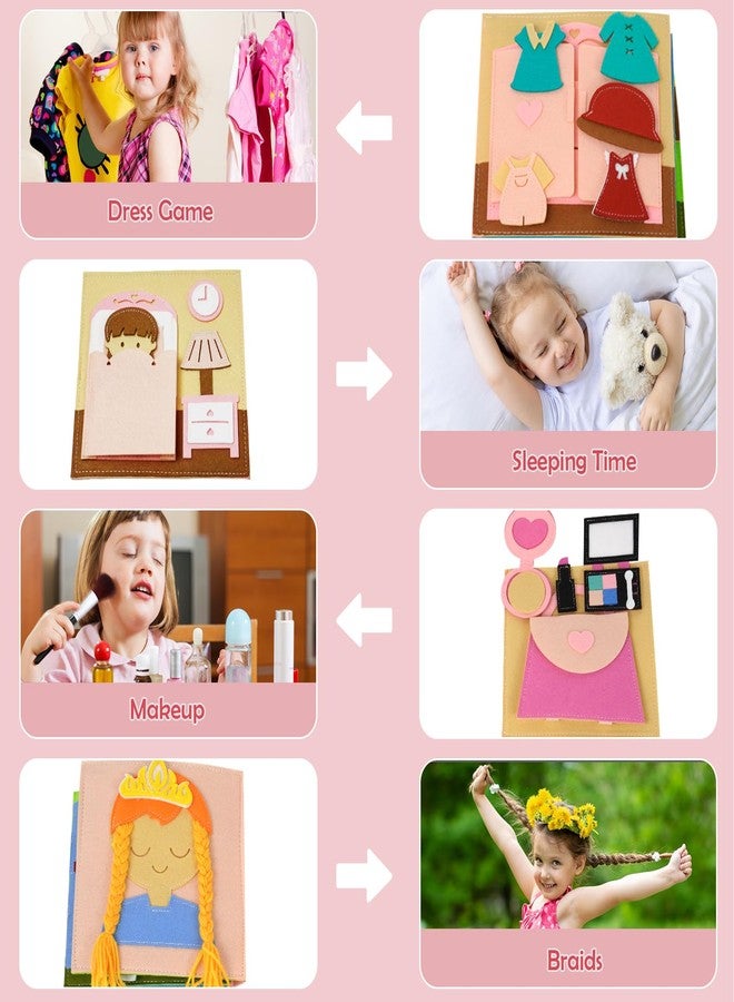 AIXMEET Toddler Busy Board, Sensory Busy Board for Toddlers 3456 Year Old, Montessori Felt Quite Book Preschool Early Learning Educational Travel Toys Autism Sensory Cloth Book - Image 4