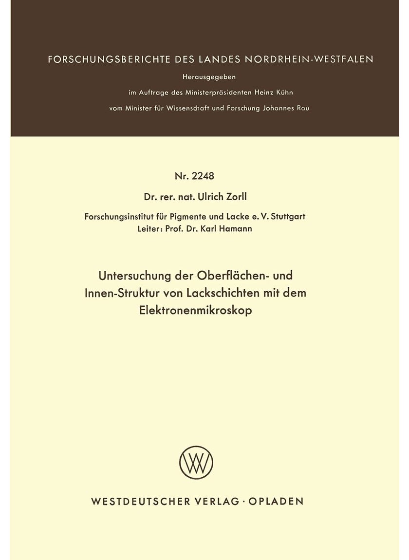 Untersuchung der Oberflächen- und Innen-Struktur von Lackschichten mit dem Elektronenmikroskop 
