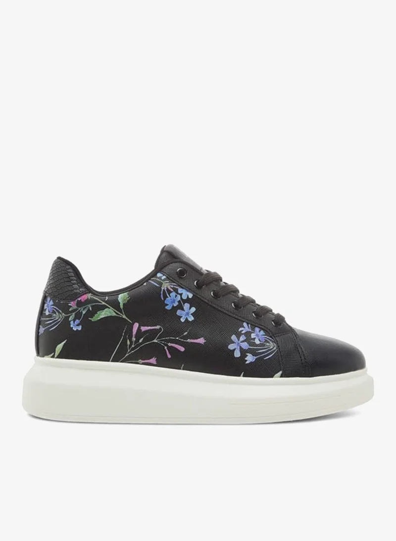 Flora Bella By Shoexpress Women Floral Print Shoes with Lace-Up Closure