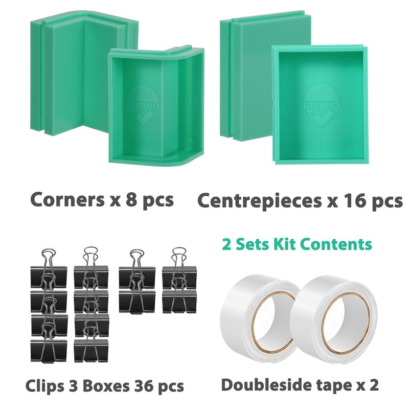 BBDINO Adjustable Mold Housing Kit for Silicone Mold Making - 2 Sets Plastic Silicone Mold Housing Kit - Free Combination & Tierable Mold Housing Kit- Ideal for Silicone Molds, Soap Molds, Wax Molds - Image 3