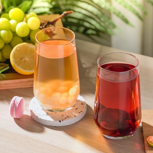 Wlasss Drinking Glasses Set of 6, 16.4 oz Crystal Water Glasses,Tall Glass Cups,Highball Glass for Cocktail,Juice,Mojito,Iced Tea,Kitchen and Bar Glassware,Gifts - Image 3