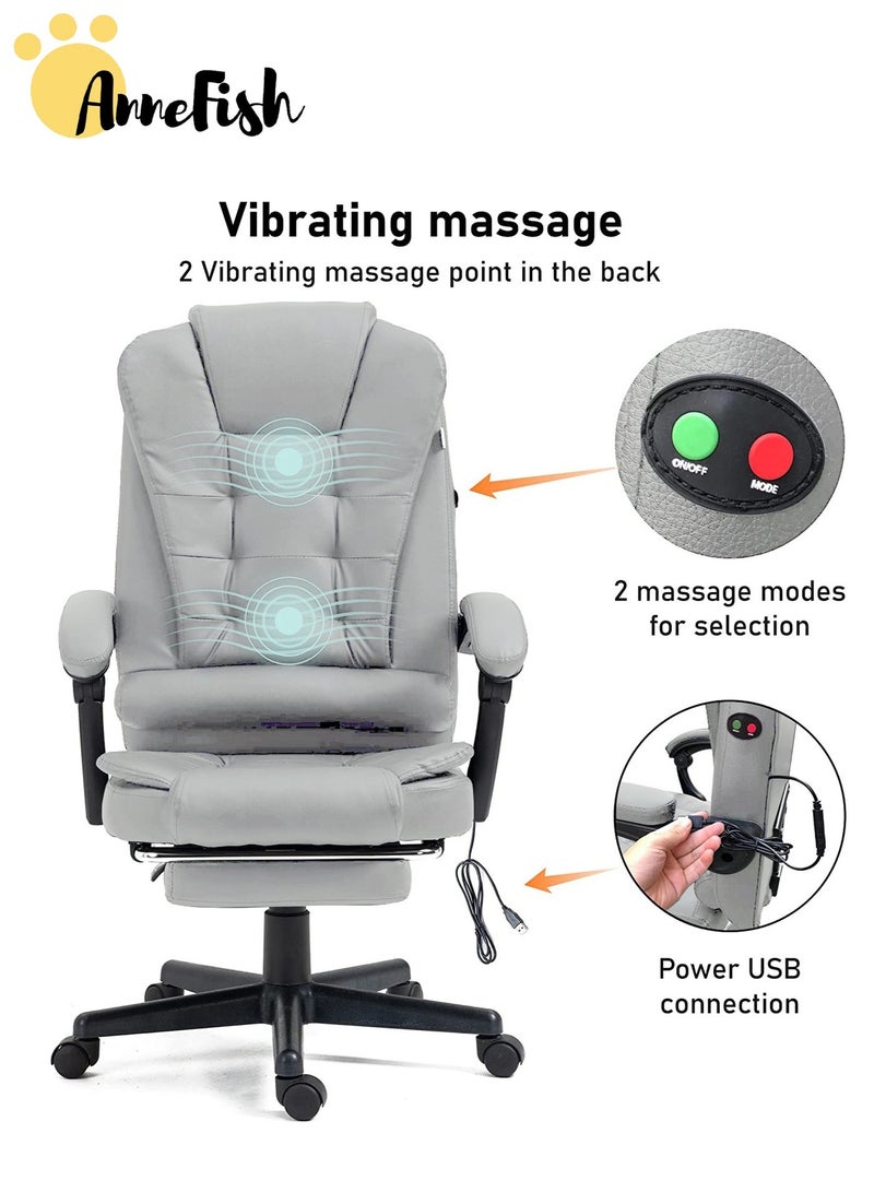 AnneFish Office Desk and Chair Set Executive Ergonomic Cloud Office & 100*50cm Office PC Table Large Gaming Chair with Silent Swivel Casters Dual-Point Massage and Height-Adjustable High Backrest & Multifunctional study and writing desk set with storage shelves and drawers - Image 3