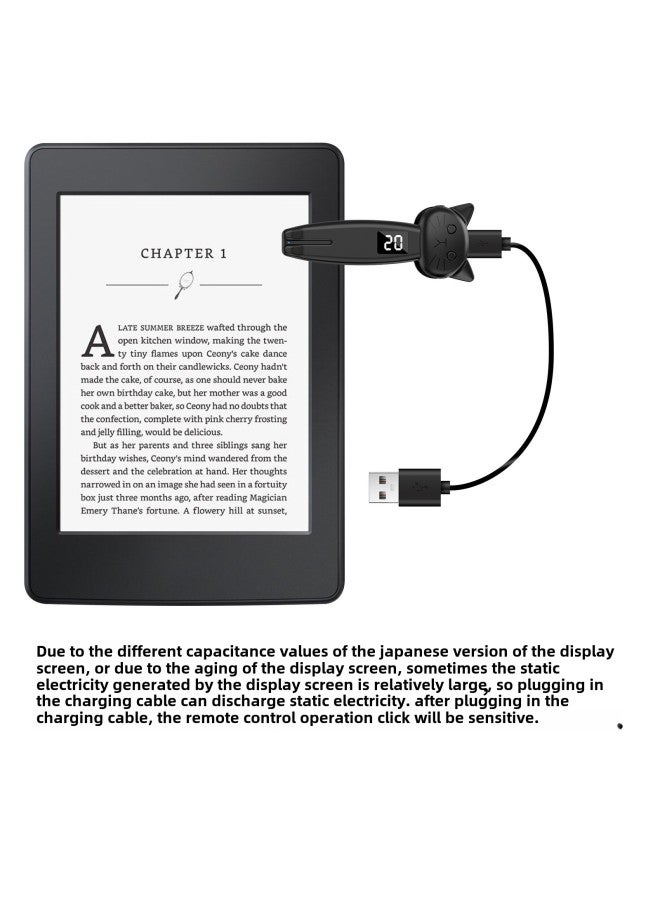 Smart E-book Page Flipper Mobile Phone Video Remote Control Physical Clicker For Kindle Mobile Phone Tablet-Color:JX -05Pro Suit White