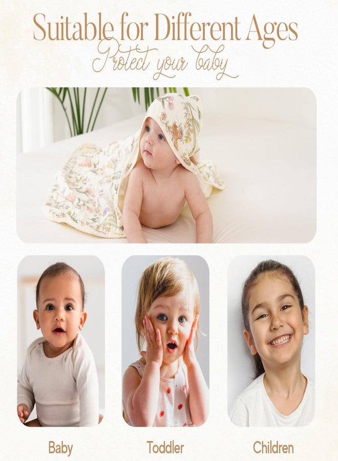 HardNok 4-Piece Ultra Soft Muslin Baby Towel Set - Ideal for Bath & Beach(Garden Woodland G 32x32 inches) - Image 5