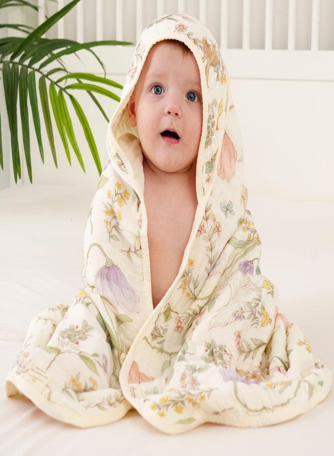 HardNok 4-Piece Ultra Soft Muslin Baby Towel Set - Ideal for Bath & Beach(Garden Woodland G 32x32 inches) - Image 4