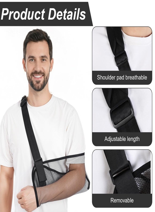 MBAIYO Arm Sling for Shoulder Injury, Adjustable Mesh Breathable Shower Immobilizer for Left Right Arm, Elbow Wrist Support for Men Women - Image 5