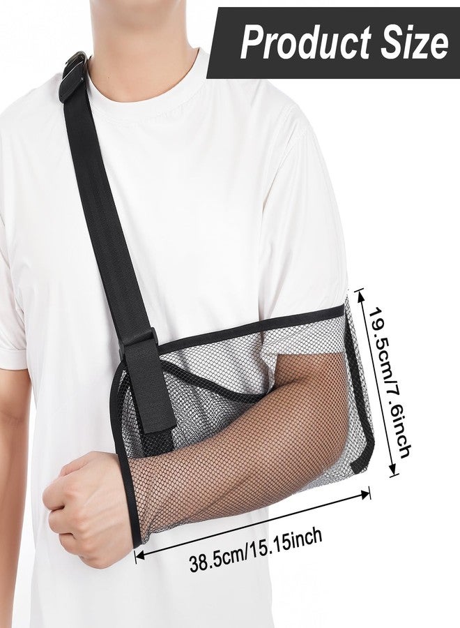 MBAIYO Arm Sling for Shoulder Injury, Adjustable Mesh Breathable Shower Immobilizer for Left Right Arm, Elbow Wrist Support for Men Women - Image 3