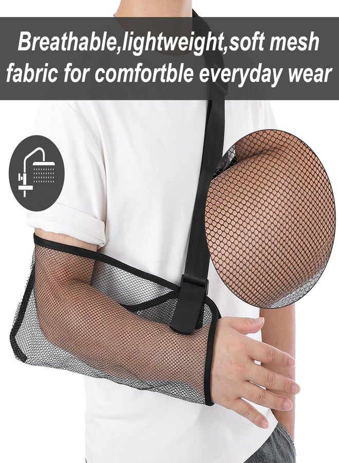 MBAIYO Arm Sling for Shoulder Injury, Adjustable Mesh Breathable Shower Immobilizer for Left Right Arm, Elbow Wrist Support for Men Women - Image 4