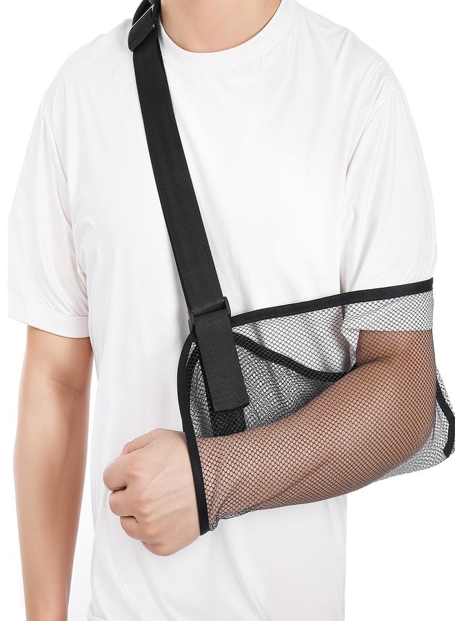 MBAIYO Arm Sling for Shoulder Injury, Adjustable Mesh Breathable Shower Immobilizer for Left Right Arm, Elbow Wrist Support for Men Women - Image 1