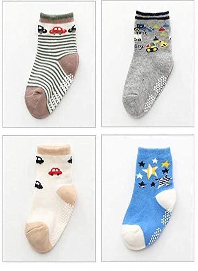Frowwy Cotton Anti-Skid Socks || Colourful Stripes| (pack of 3) (5-7 year) 3 PAIR - Image 2